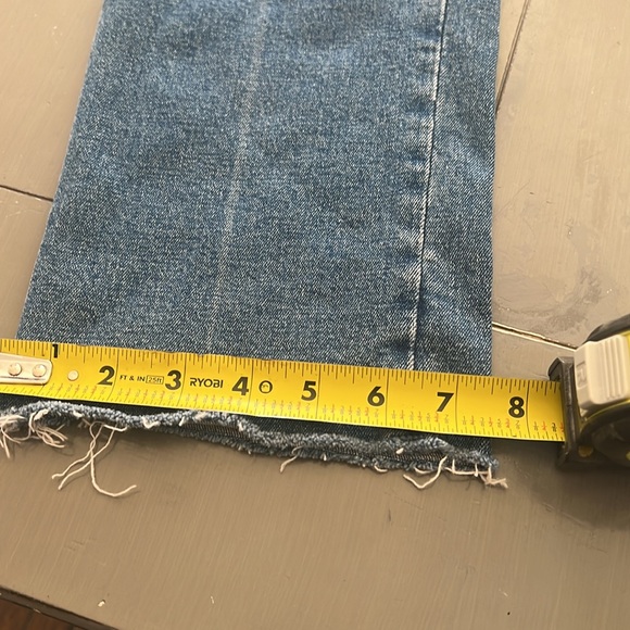 Abercrombie & Fitch Blue Maternity Jeans Hem Distressed - Picture 9 of 15